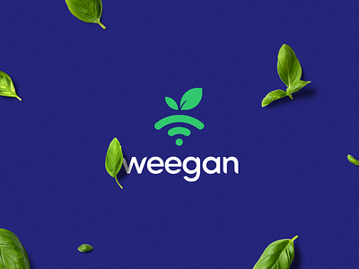 weegan Logo app brand brand design branding corporate leaf logo logodesign logotype typography