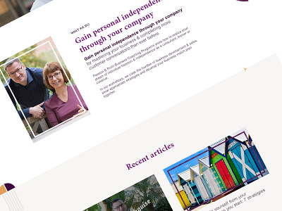 Web Design Concept for Business Coaching Site layout ui ux web design