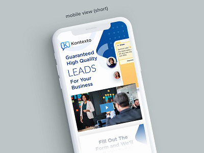 Mobile View for SMS communication platform Lead generation for b