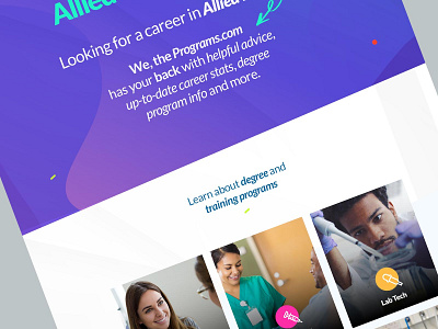 Web Design Concept for Health Careers Website