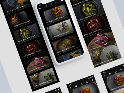 Mobile App Vegan Recipes & Dishes dishes iphone x mobile app mobile app design mobile design mobile ui mobile uiux mobile ux recipes vegan