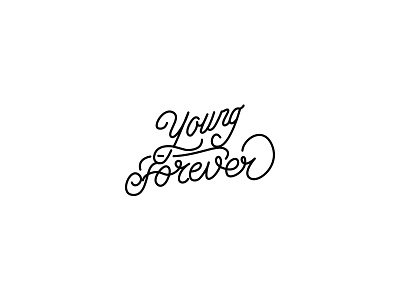 Young Forever apparel branding illustration logo minimal