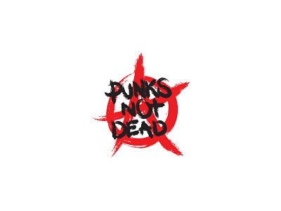 Punks Not Dead brush clothing illustration lettering minimal