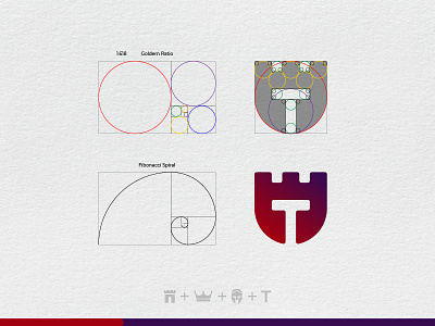 Trojan Prince Icon Construction brand branding design geometric goldern identity logo logos mark ratio