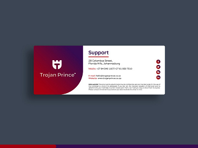 Trojan Prince Mail Signature brand identity branding email email signature identity design layout logo logos