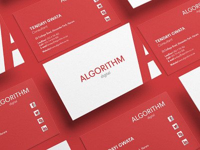Algorithm Digital Business Cards advertising agency brand identity branding business card business cards identity design marketing print design stationery