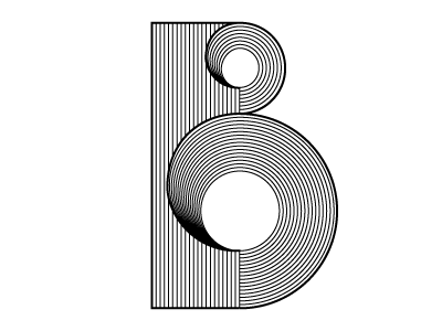 Letter B blend tool font geometry illustrator letters type typography