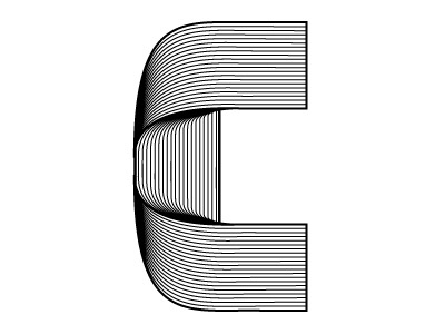 The Letter C alphabet blend tool illustrator typography