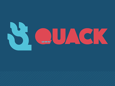 Just Say No blue duck golden ratio illustration illustrator knockout logo minimal quack red sans serif thick thick type type vector