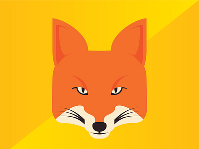 Hi, I've had "What Does the Fox Say" in my head for too long drawing flat fox geometric icon illustration logo orange pen tool