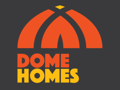 Dome Homes Ver 3 home logo retro simple tent thick type type