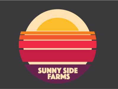 Sunny Side Farms 1980 1980s eggs farm golden ratio logo retro retro badge vintage