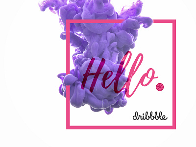 Dribble Hi hello ink ink in water typography water