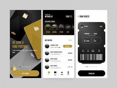 King Partner app for Santos FC app dailyui logo soccer ui ux