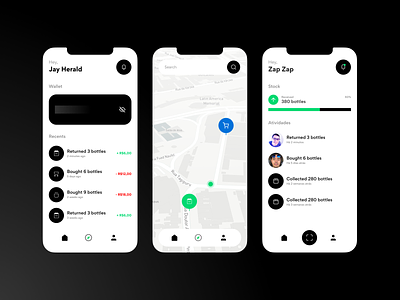 recyclable app bottles design recycable ui ux