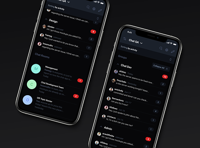 Chat Application, Dark Mode app chat chat app chat application dark mode design digital product digital product design interaction interaction design phone app smartphone smartphone app ui ui ux uidesign usability ux