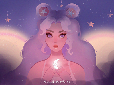 Goddess of the moon china design 原创 插图 设计
