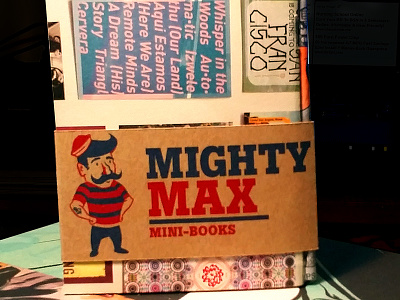 Mighty Max Mini-Books hand made packaging product design screen printing sketchbooks