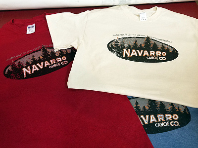 Navarro Canoes apparel canoes ilustration outdoors screen print t shirt vintage