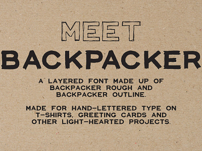 Backpacker Typeface hand lettered fonts hand lettering type typeface typeface design typogaphy