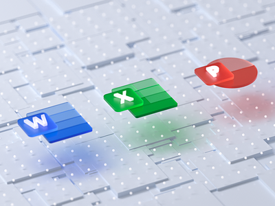 Office icons by Octane blue c4d color icon logo octane red ui web