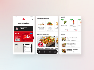 Home page for groceries e-com ecommerce flat groceries home iphone shop ui