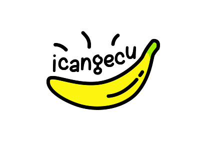 Icangecu banana branding icon logo yellow