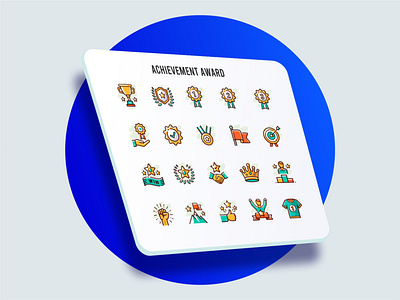 Achievement and Awards Icon achievement award badge flag flat icon goal hand icon icons illustration madle success target trophy vector winner