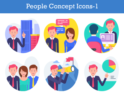 People Concept Icon 1 building business conversation corporate goal graph icon office team work