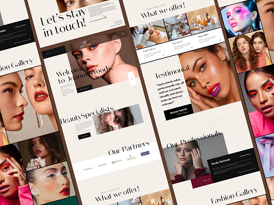 Joanne Woods website adobe xd beauty web fashion app landing page landing page design makeup web minimal ui ux web website