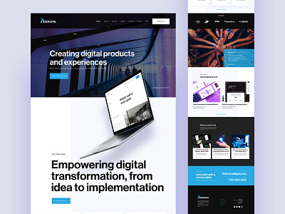 Addigital Landing page agency app branding design home page landing page ui user experience user interface ux web webdesign