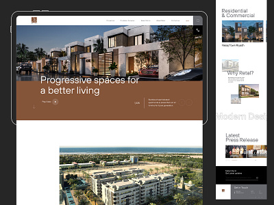 Retal Real Estate Website agency app creative landing page design minimal parallex real estate responsive saudi arabia trend ui user interface ux web