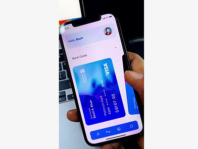 Fintech App animation app application bank app card credit card finance fintech fintech app paid payment ui user interface ux visa