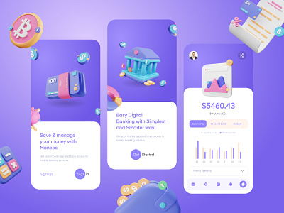 Finance digital banking management app adobe xd app application bank banking btc data digital finance management money user experience user interface ux