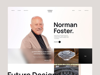 Norman Foster Website adobe xd app architecture company construction design landing page minimal portfolio ui user interface ux web web design website design