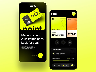 Point Financial Management App design adobe xd app bank card credit card debit figma finance ios management minimal mobile money purchase transaction ui user interface ux