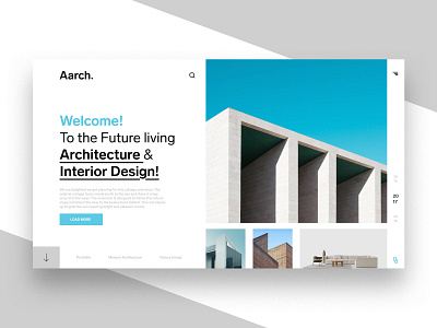 Arch. (Architecture & Interior Homepage) adobe xd architechture homepage interior interior architecture interior page minimal web app