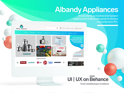 Albandy Appliances appliances minimal trend ui ux web webdesign website