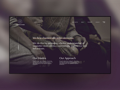 Overstand Landing page concept