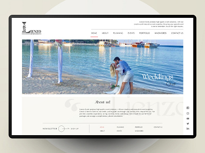 Lienzo Wedding Event (Landing page design) basit a.khan home page landing page landing page concept lienzo marriage minimal ui user interface ux website wedding app wedding web
