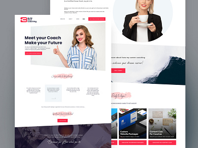 Build Your Coach Landing page adobe xd app goals landing page landing page design life coach life coach web mind coach minimal online coach ui ux web website