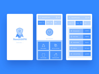 Reward VPN wireframe adobe xd android app app invision low fidelity prototype ui uidesign user interface ux uxdesign vpn vpn wireframe wireframe