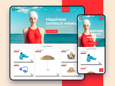 Simpul adobe xd android app beach fashion ios landing page minimal responsive trend ui uiux user interface ux web webdesign website