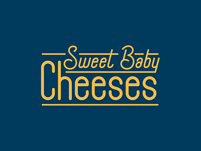 Sweet Baby Cheeses baby brand identity cheese design logo monoweight soft sweet type yellow