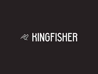 Kingfisher Supply Co bird brand design identity k kingfisher logo monoweight wordmark