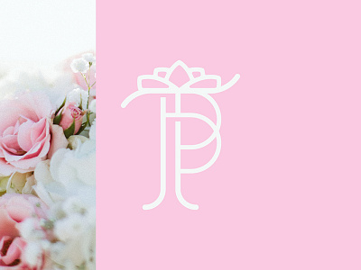 The Pearl Petal branding design flowers icon identity monogram monoweight pearl petal type