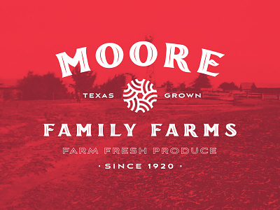 Century Old Farm Logo 1920 circles crop family farm logo old produce red texas