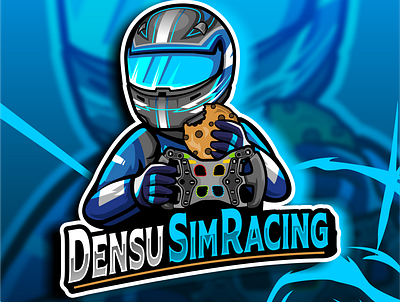 DENSU SIM RACING artwork design esportlogo gaming logo illustration logo racing sport vector