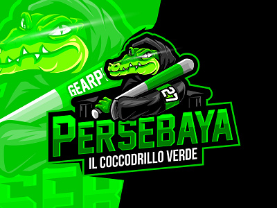 Il Cocodrillo verde artwork crocodile esportlogo football firm illustration logo soldier warriors