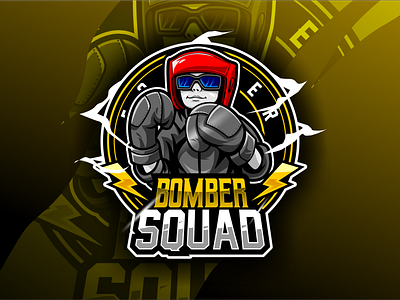 Bomber Squad Boxing artwork boxing glove branding esportlogo gaming logo illustration logo sport vector